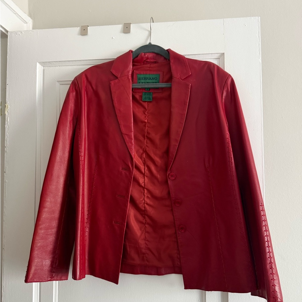 Serrano Women's Red Leather Jacket